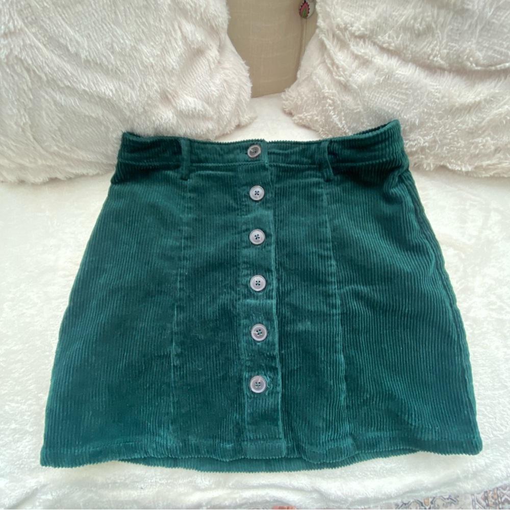 Forever 21 Green A-line Mini Skirt Casual